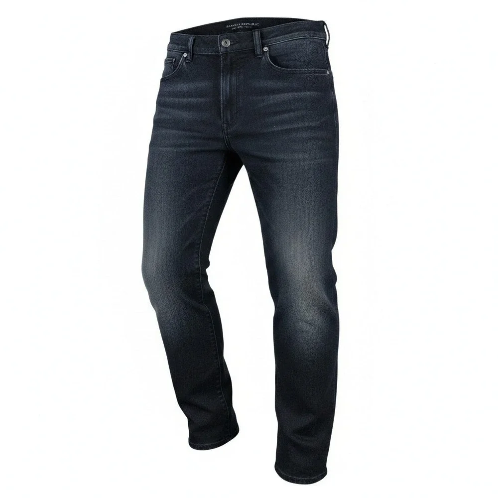 Banana Republic Mens The Traveler Utility Slim Jeans Dark Wash Black Size 32-30